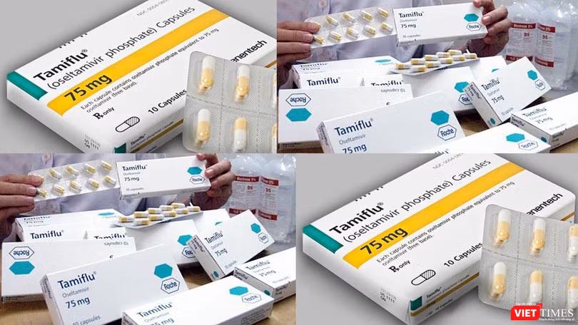 Thuốc Tamiflu, một trong những loại thuốc điều trị cúm A đang "cháy hàng" và bị nâng giá lên gấp nhiều lần trên thị trường. Ảnh: Hòa Bình 