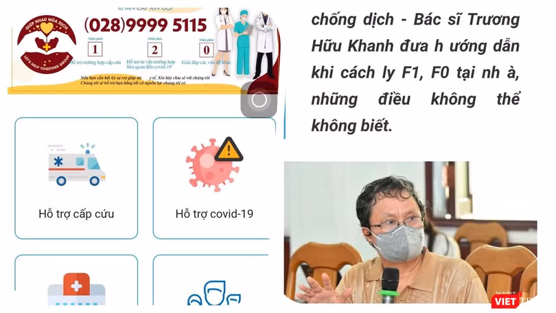 Giao diện trang web Giúp nhau mùa dịch (Ảnh chụp màn hình) 