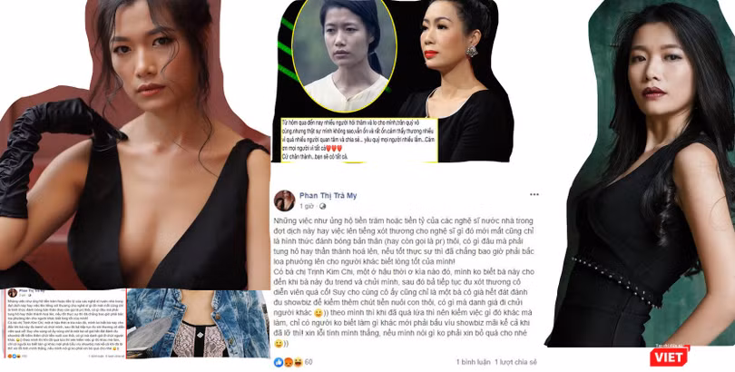 Bị diễn viên Trà My "cảm ơn Cô Vy" xúc phạm NSƯT Trinh Kim Chi có quyền khởi kiện (Ảnh: Minh Tuệ ghép) 