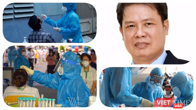 PGS.TS.BS Đỗ Văn Dũng – Trưởng khoa Y tế công cộng (Đại học Y Dược TP.HCM) đề xuất dừng xét nghiệm diện rộng toàn dân. Ảnh: Hoà Bình ghép PGS.TS.BS Đỗ Văn Dũng – Trưởng khoa Y tế công cộng (Đại học Y Dược TP.HCM) đề xuất dừng xét nghiệm diện rộng toàn dân. Ảnh: Hoà Bình ghép