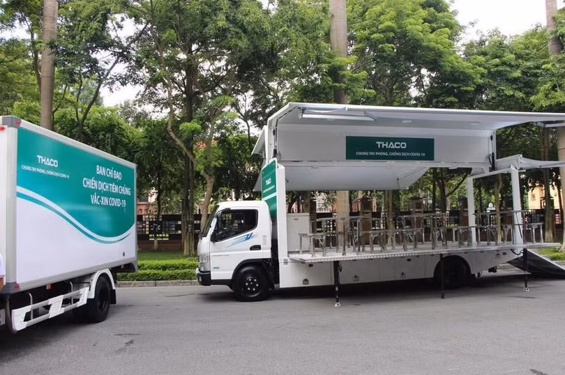 Ảnh: Xe tiêm lưu động do Thaco thiết kế và tặng cho Bộ Y tế để thực hiện tiêm chủng lưu động tại các địa phương - Ảnh: BYT Ảnh: Xe tiêm lưu động do Thaco thiết kế và tặng cho Bộ Y tế để thực hiện tiêm chủng lưu động tại các địa phương - Ảnh: BYT
