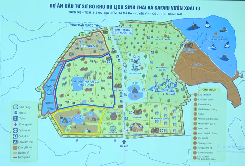 Dự án đầu tư sơ bộ Khu du lịch sinh thái và Safari Vườn Xoài II (Nguồn: baodongnai.com.vn) Dự án đầu tư sơ bộ khu du lịch