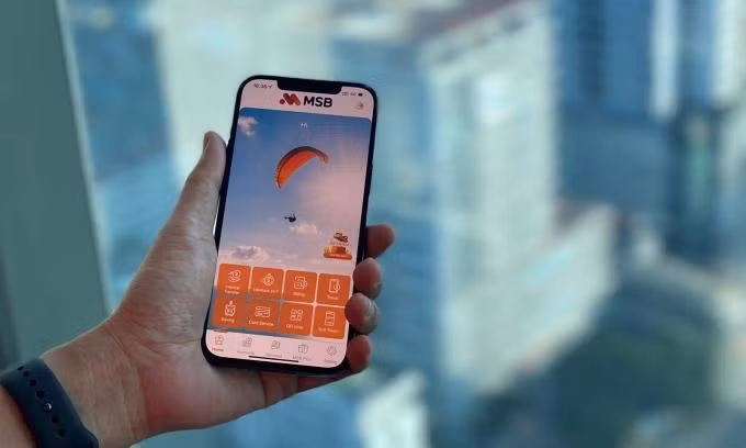 Khách hàng có thể mở tài khoản thanh toán online chỉ trong 1 phút trên MSB mBank. Ảnh: MSB