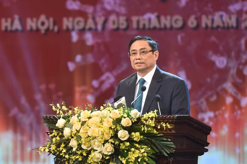 Thủ tướng Chính phủ Phạm Minh Chính phát biểu tại buổi lễ Thủ tướng Chính phủ Phạm Minh Chính phát biểu tại buổi lễ