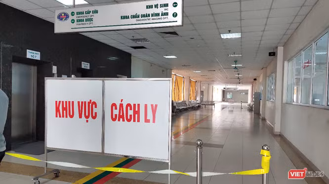 Khu vực cách ly tại Bệnh viện Bệnh Nhiệt đới Trung ương cơ sở 2 (Ảnh: Minh Thúy) 