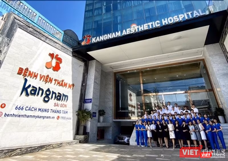 Bệnh viện thẩm mỹ Kangnam Sài Gòn, nơi xảy ra vụ việc. Hình ảnh đăng tải trên website của cơ sở này.