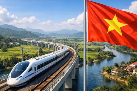 Mô phỏng dự án đường sắt tốc độ cao Bắc - Nam. Ảnh minh họa: AI.