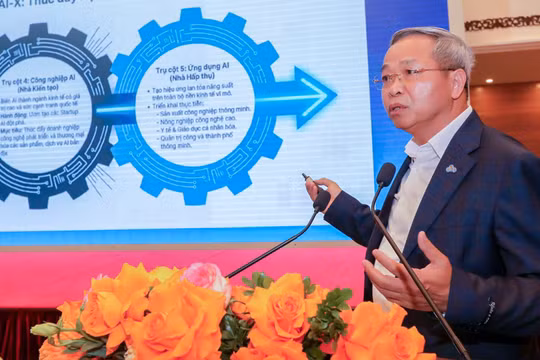 Ông Nguyễn Trung Chính nêu quan điểm phát triển kinh tế dữ liệu như một động lực của mô hình tăng trưởng mới.