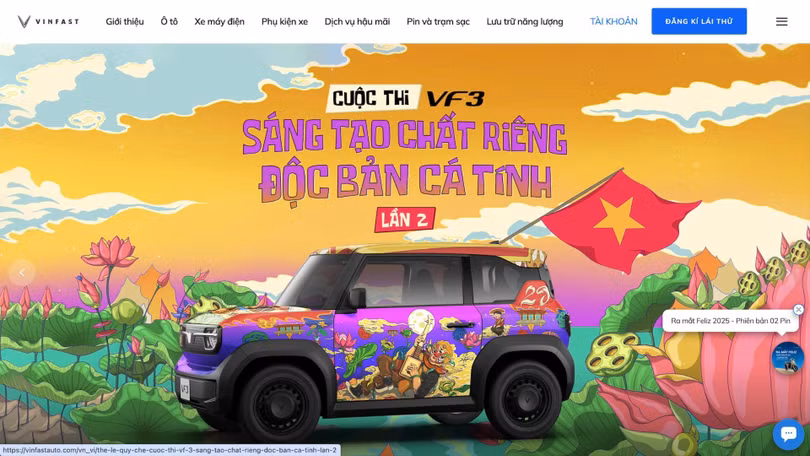 Website chính thức của VinFast Việt Nam