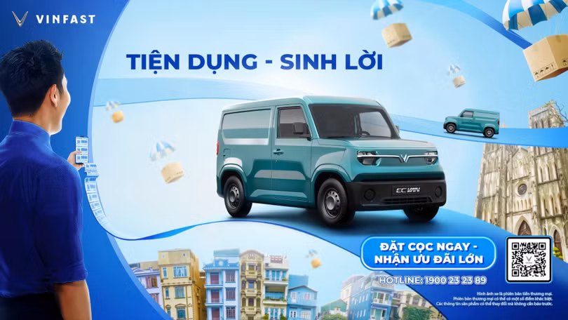 Vinfast ra mắt dòng xe chở hàng cỡ nhỏ giá từ 285 triệu đồng 