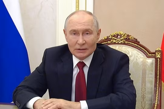 Tổng thống Nga Vladimir Putin phát biểu trước toàn quốc trước thềm cuộc bầu cử quốc hội tại Moscow, Nga, ngày 16/9. Ảnh: Sputnik.