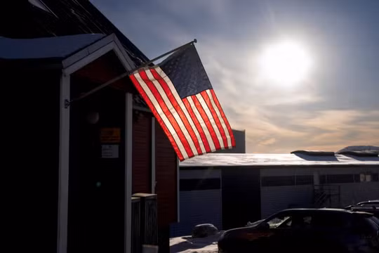 Lãnh sự quán Mỹ tại Nuuk, Greenland, Thứ Ba, ngày 17/2. Ảnh: Reuters.