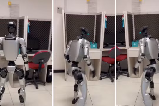 Hành vi "nổi loạn" lan truyền trên mạng của robot hình người là một phần của cuộc trình diễn đã được lên kế hoạch. Ảnh: IE.