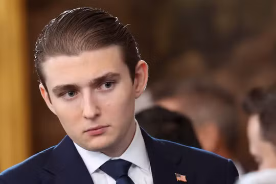 Barron Trump tham dự lễ nhậm chức của Tổng thống đắc cử Donald Trump tại Điện Capitol vào ngày 20/1/2025. Ảnh: Reuters.