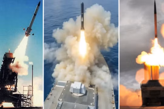Cảnh các vụ phóng tên lửa Patriot, Tomahawk và THAAD. Ảnh: MW.
