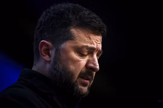 Lãnh đạo Ukraine Volodymyr Zelensky tại hội nghị thượng đỉnh Hội đồng châu Âu ở Brussels, Bỉ, ngày 16/10. Ảnh: Getty.
