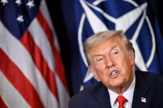 Tổng thống Mỹ Donald Trump đã bày tỏ nghi ngờ về việc liệu các đồng minh của Mỹ có đứng ra bảo vệ nước này hay không. Ảnh: AFP.