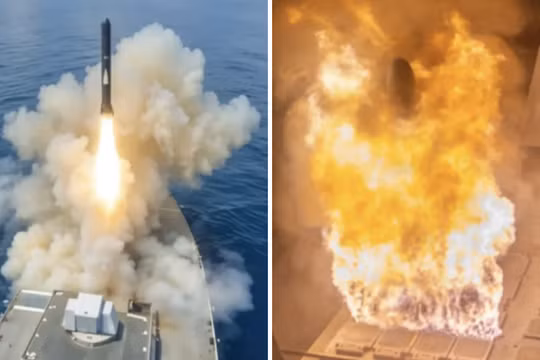 Tên lửa hành trình Tomahawk được phóng trong cuộc tấn công của Mỹ vào Iran. Ảnh: MW.