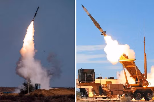 Cảnh phóng tên lửa đất đối không từ hệ thống S-400 và Patriot. Ảnh: MW.