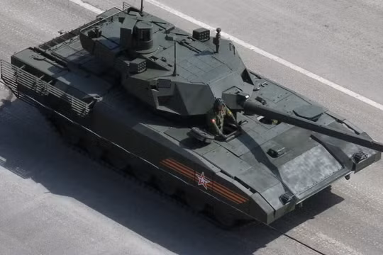Xe tăng T-14 phiên bản tiền sản xuất của Nga. Ảnh: MW.