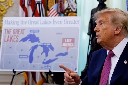 Ông Trump ký lệnh đổi tên hồ Ontario thành hồ Mỹ