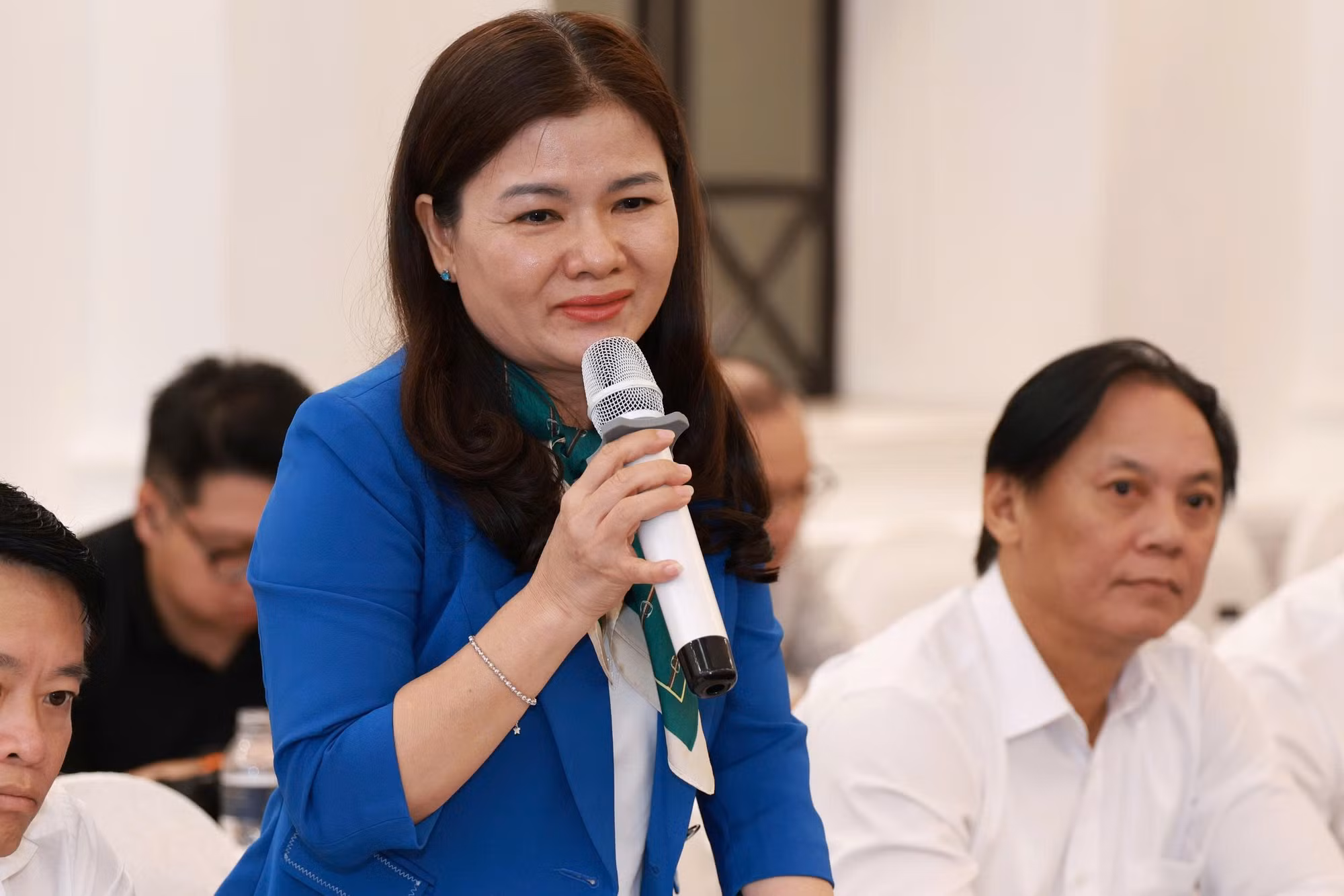 Bà Phạm Thị Ngọc Quyên, Phó giám đốc Sở KH&amp;CN TP Đà Nẵng nêu ý kiến từ góc nhìn của địa phương.