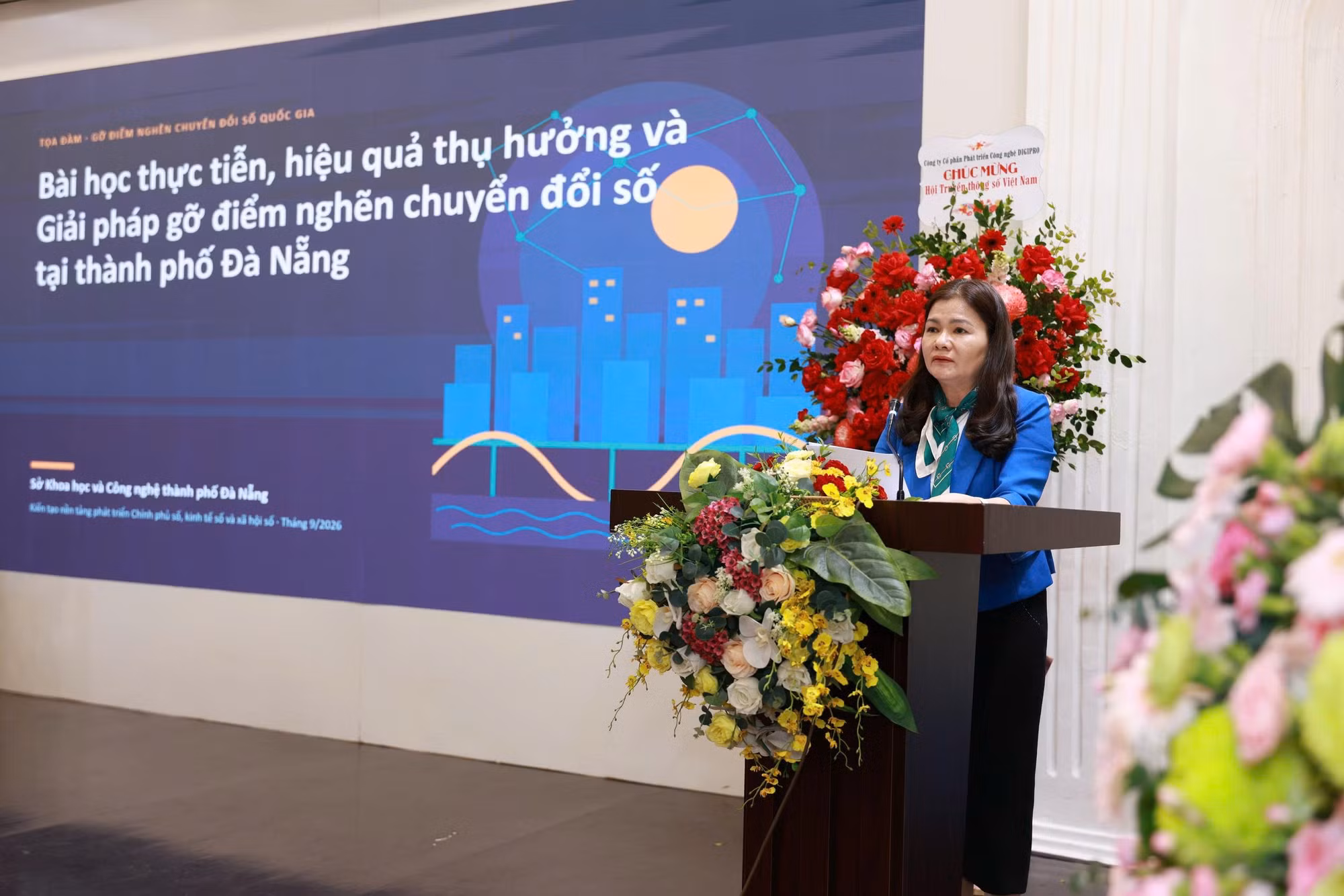 Theo bà Phạm Thị Ngọc Quyên quá trình chuyển đổi số Đà Nẵng lấy người dân và doanh nghiệp làm trung tâm thụ hưởng.