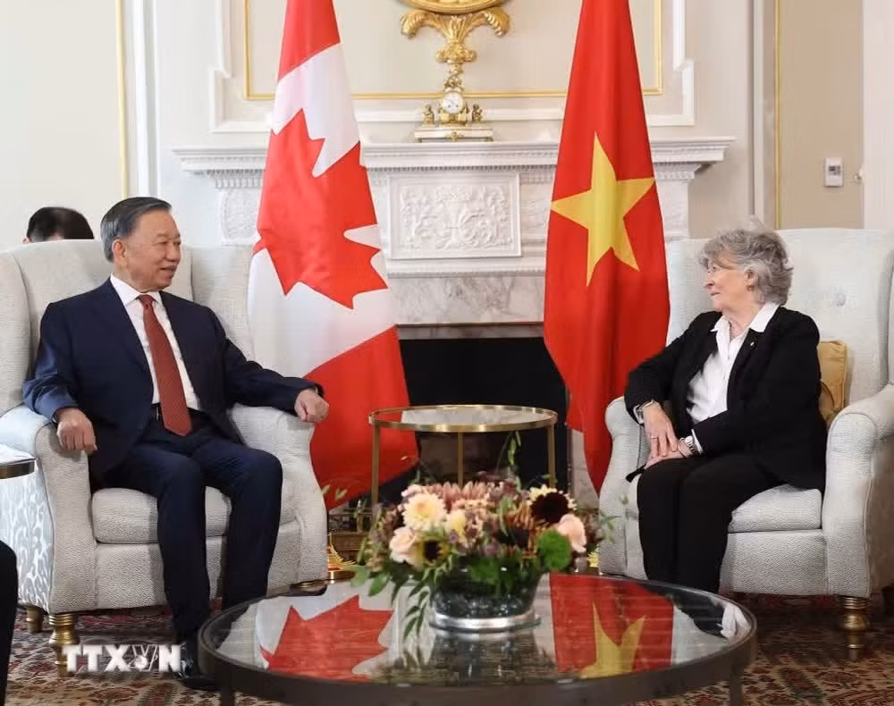 Tổng bí thư, Chủ tịch nước Tô Lâm hội kiến với Toàn quyền Canada Louise Arbour. Ảnh: TTXVN.
