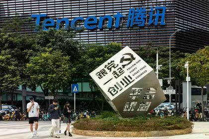 Tencent - một trong những tập đoàn công nghệ lớn nhất Trung Quốc. Ảnh: NYT.
