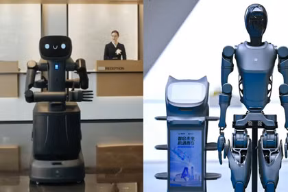 Một số loại robot "nhân viên" của khách sạn. Ảnh: Singtao.
