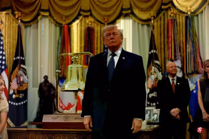 Ngày 6/7, ông Trump xác nhận đã yêu cầu FIFA xem xét lại quyết định xử phạt cầu thủ Balogun, nhưng khẳng định mình không phạm luật. Ảnh: AFP.