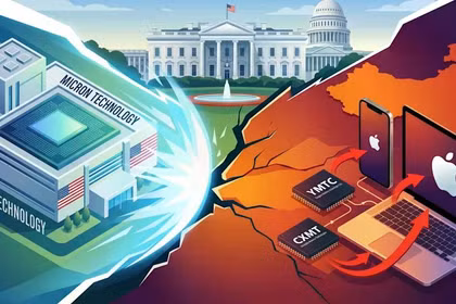 Micron phản đối mạnh mẽ đề xuất cho phép Apple sử dụng chip nhớ của CXMT. Ảnh: Yahoofinance.
