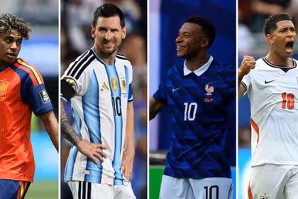 Hai trận bán kết sẽ là cuộc đọ sức giữa các ngôi sao lớn: Mbappe với Lamine Yamal, Messi với Bellingham. Ảnh: SBS.