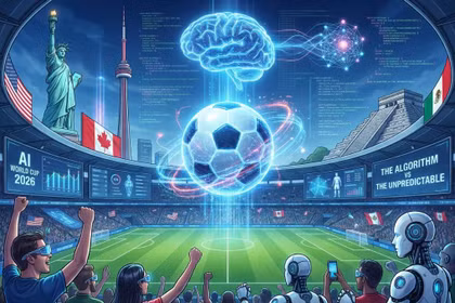 Lần đầu tiên trong các kỳ World Cup, AI tham gia vào bóng đá, trong các trận đấu và ngoài sân cỏ. Ảnh: Xinhua.