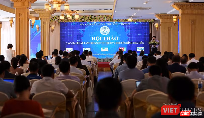 Hội thảo “Các giải pháp tăng doanh thu dịch vụ truyền hình trả tiền” diễn ra sáng 12/9 tại TP Huế với sự tham dự của hơn 100 đại biểu