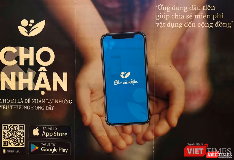 Để sử dụng ứng dụng "Cho và Nhận", người dùng có thể sử dụng điện thoại quét mã QR để tải Để sử dụng ứng dụng "Cho và Nhận", người dùng có thể sử dụng điện thoại quét mã QR để tải
