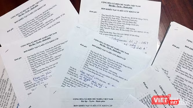 Đơn thư của các người dân kéo dài hơn 10 năm nay