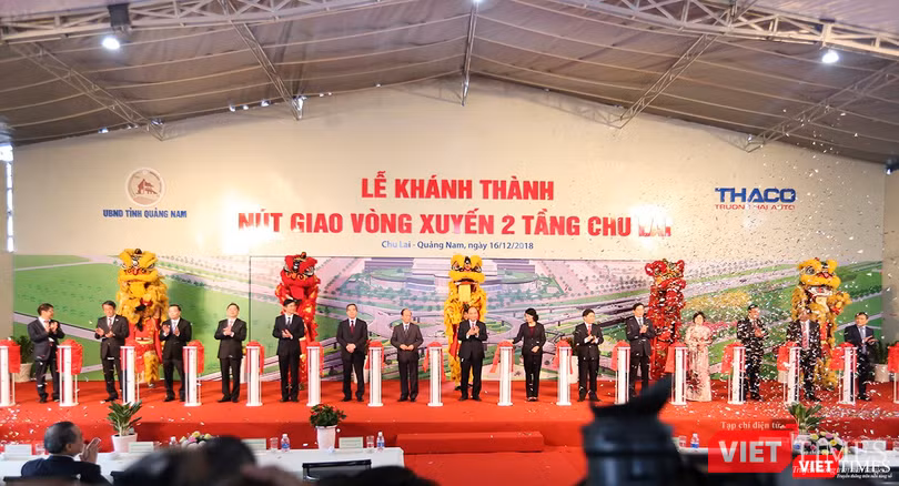 Sáng 16/12 Thaco chính thức khánh thành nút giao thông và trao tặng cho UBND tỉnh Quảng Nam khai thác vận hành
