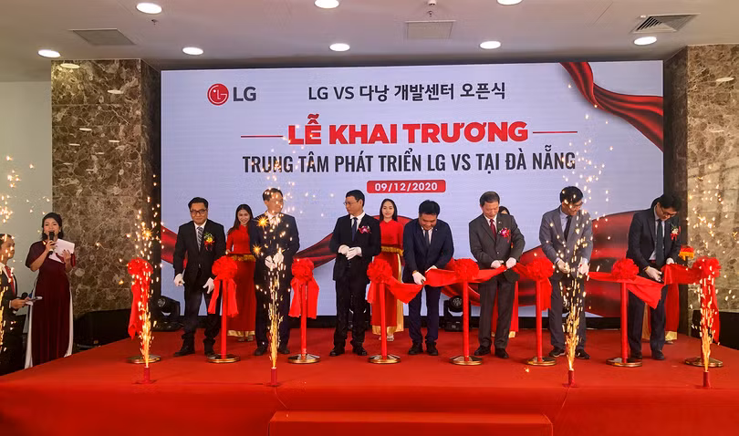 Quang cảnh lễ khai trương Trung tâm nghiên cứu LG VS của Tập đoàn LG tại Đà Nẵng
