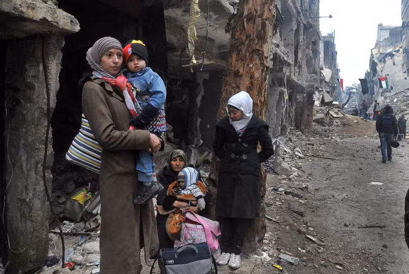 Nạn nhân chiến tranh ở Syria.