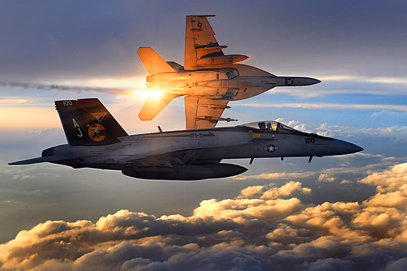 Máy bay tác chiến điện tử EA-18G Growler của Hải quân Mỹ.