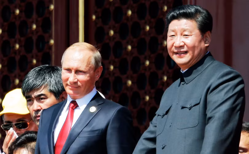 Tổng thống Nga Vladimir Putin và Chủ tịch Trung Quốc Tập Cận Bình. 