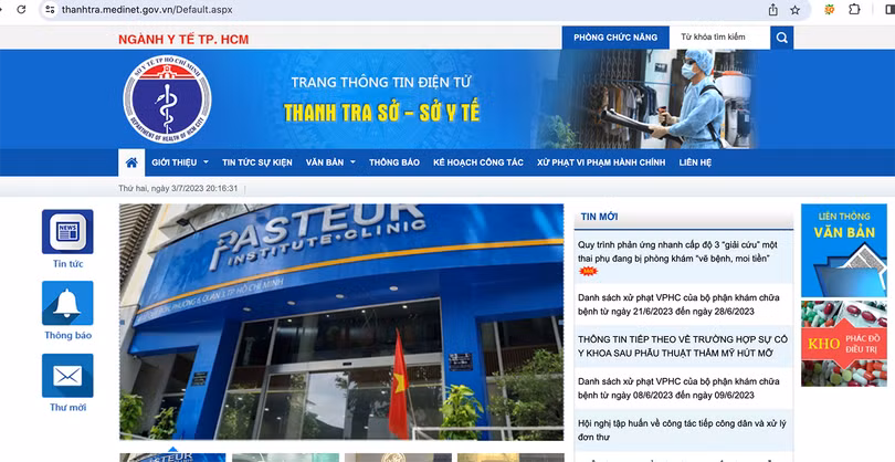 Thanh tra Sở Y tế TP HCM vừa công bố quyết định xử phạt hành chính, tước giấy phép hành nghề nhiều cơ sở y tế vi phạm quy định khám chữa bệnh.