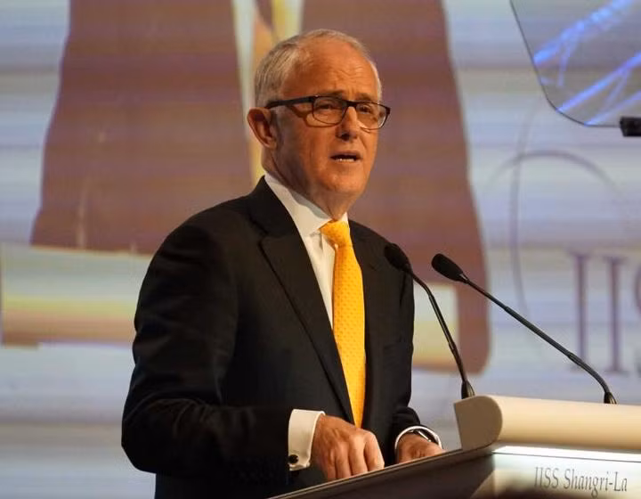 Thủ tướng Australia Malcolm Turnbull tại Đối thoại Shangri-La 2017. Ảnh: ABC