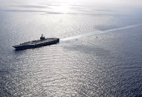 Tàu sân bay động cơ hạt nhân USS Ronald Reagan trên Biển Đông (ảnh tư liệu)