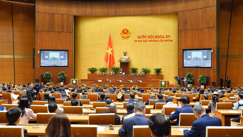 Quang cảnh kỳ họp bất thường lần thứ 3, Quốc hội khóa XV diễn ra chiều ngày 18/1 (Ảnh Ngọc Thành/VOV.VN) Quang cảnh kỳ họp bất thường lần thứ 3, Quốc hội khóa XV diễn ra chiều ngày 18/1 (Ảnh Ngọc Thành/VOV.VN)
