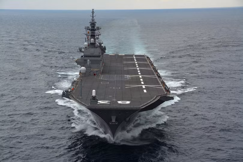 Tàu sân bay trực thăng Izumo tại căn cứ Yokosuka, Nhật Bản (ảnh tư liệu)