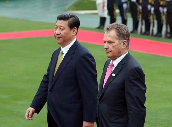 Chủ tịch Trung Quốc Tập Cận Bình và Tổng thống Phần Lan Sauli Niinisto. Ảnh: gbtimes