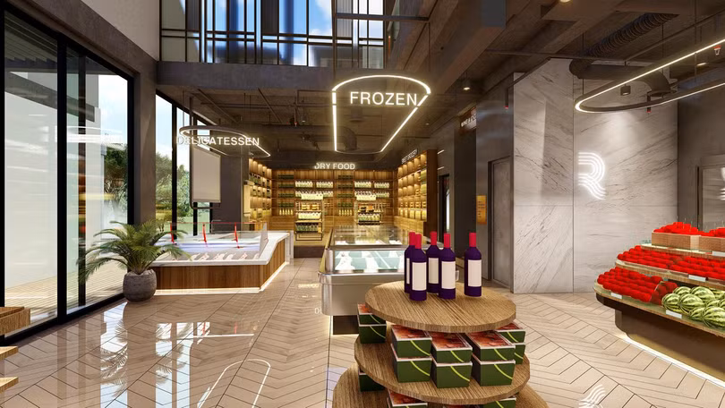 Không gian mua sắm bên trong hệ thống tiện ích Regal Food sắp được khánh thành