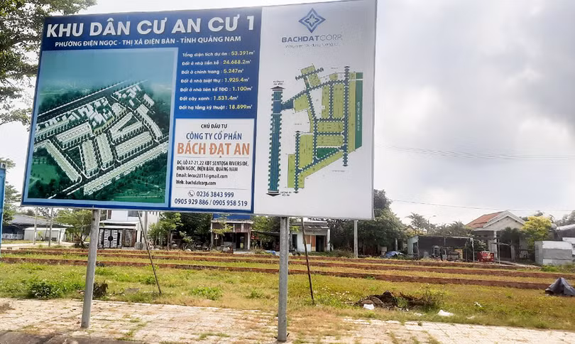 Một góc dự án do Công ty CP Bách Đạt An tại khu đô thị Điện Nam - Điện Ngọc, thị xã Điện Bàn, tỉnh Quảng Nam